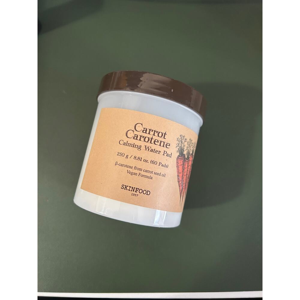 New K-Beauty Clean Skincare Carrot Food Sensitive Skin Calming Water Pads